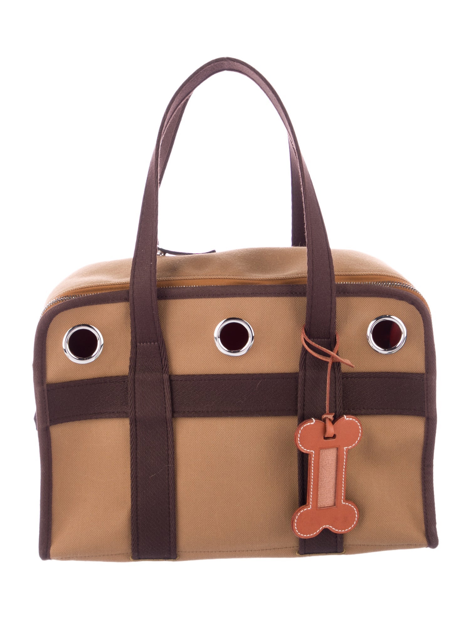 Hermès Toile Carrying Bag for Small Dogs