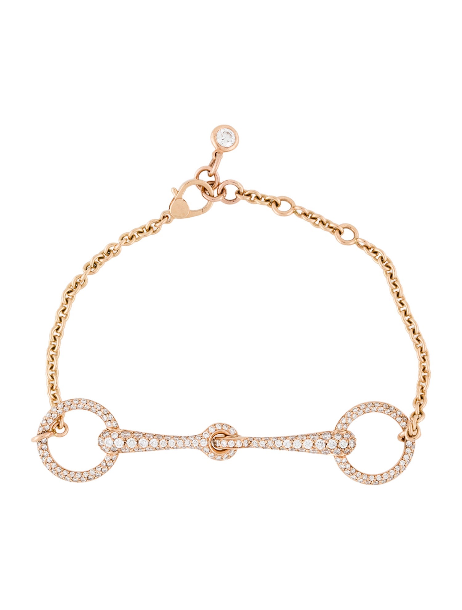 Hermès 18K Diamond Filet D'Or Link Bracelet