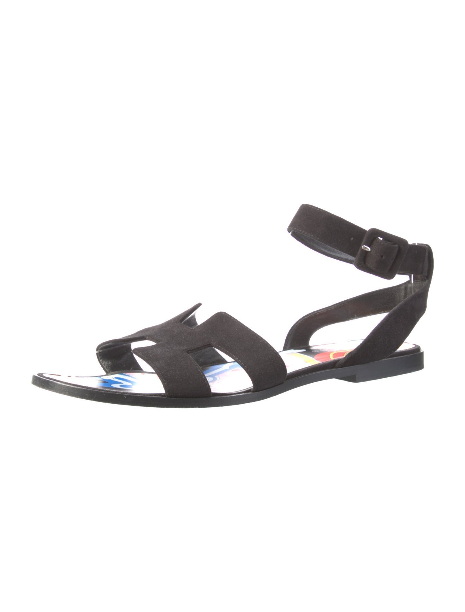 Hermès Eyra Suede Sandals