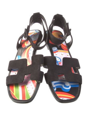 Hermès Eyra Suede Sandals