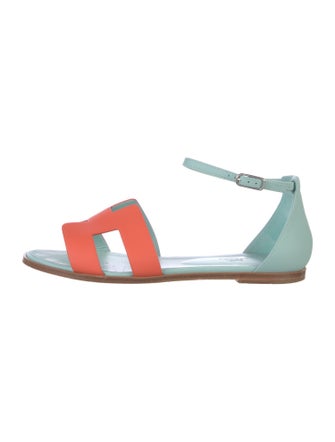 Hermès Santorini H Logo Sandals