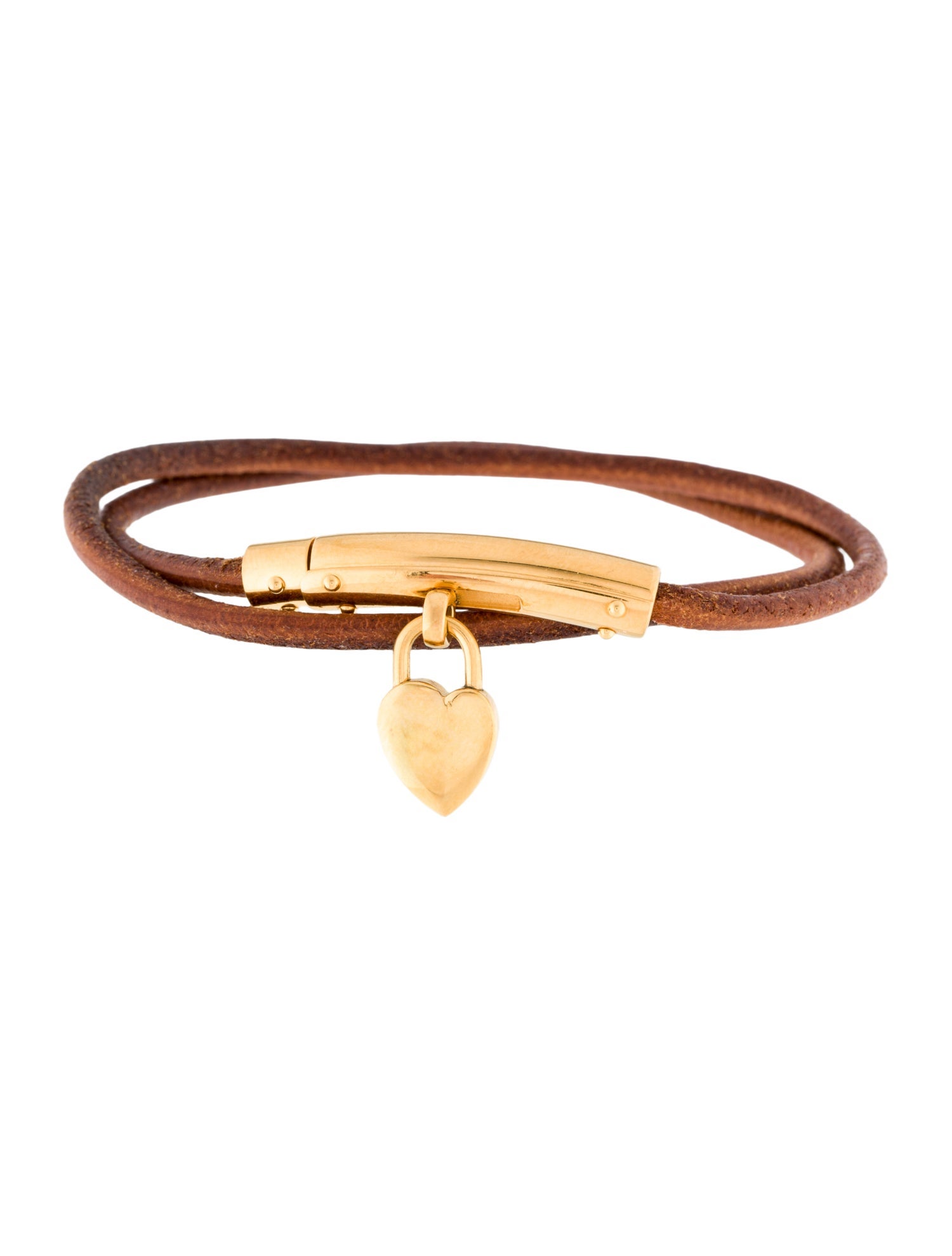 Hermès Cadenas Heart Double Tour Bracelet