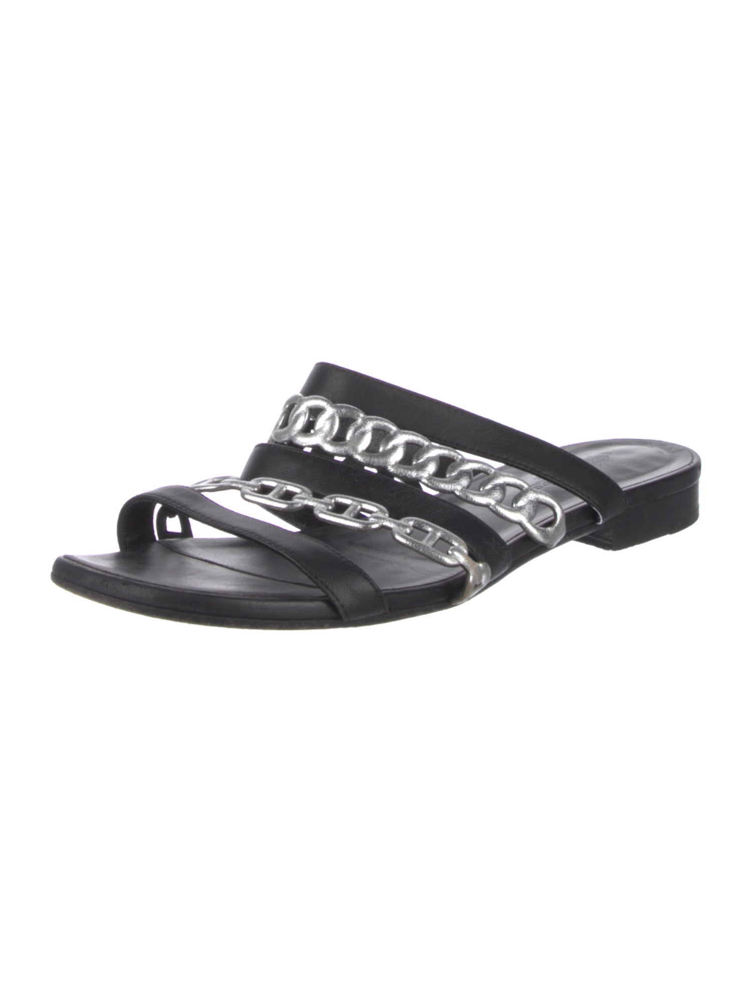 Hermès Amalfi Leather Slides