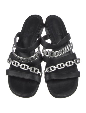 Hermès Amalfi Leather Slides