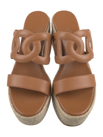 Hermès Ithea Leather Espadrilles