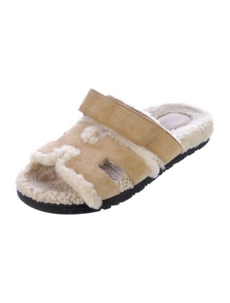 Hermès Chypre Suede Slides