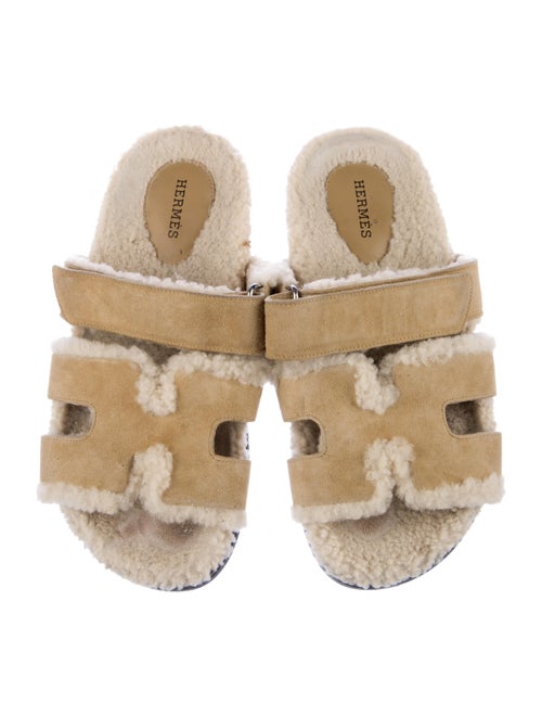 Hermès Chypre Suede Slides