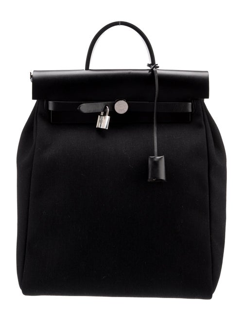 Hermès Toile Militaire & Vache Hunter Herbag a Dos Zip Backpack