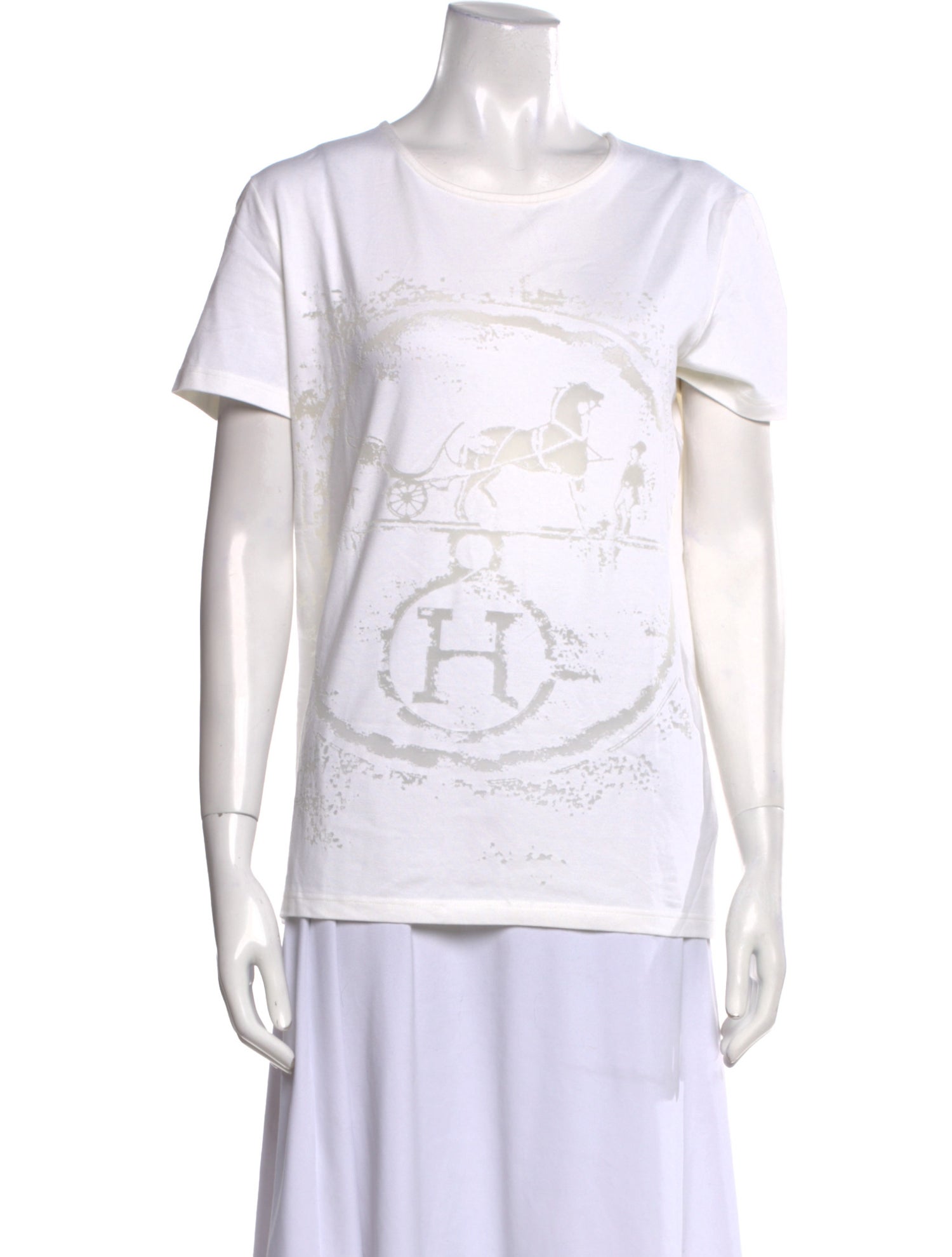 Hermès Scoop Neck Short Sleeve T-Shirt