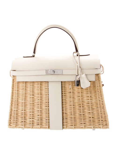 Hermès Osier Wicker and Swift Picnic Kelly 35