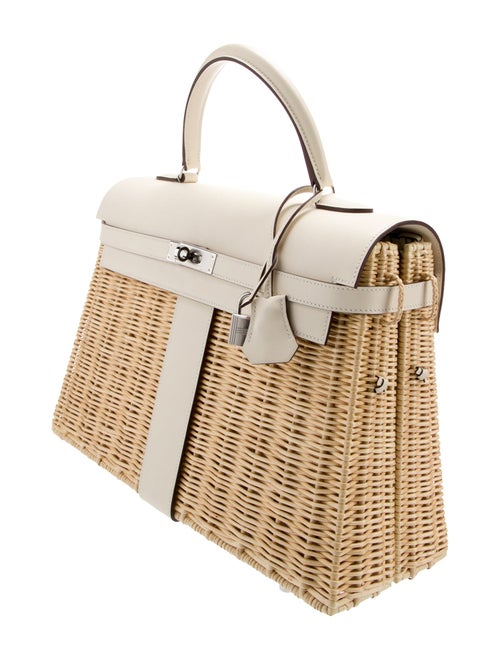 Hermès Osier Wicker and Swift Picnic Kelly 35