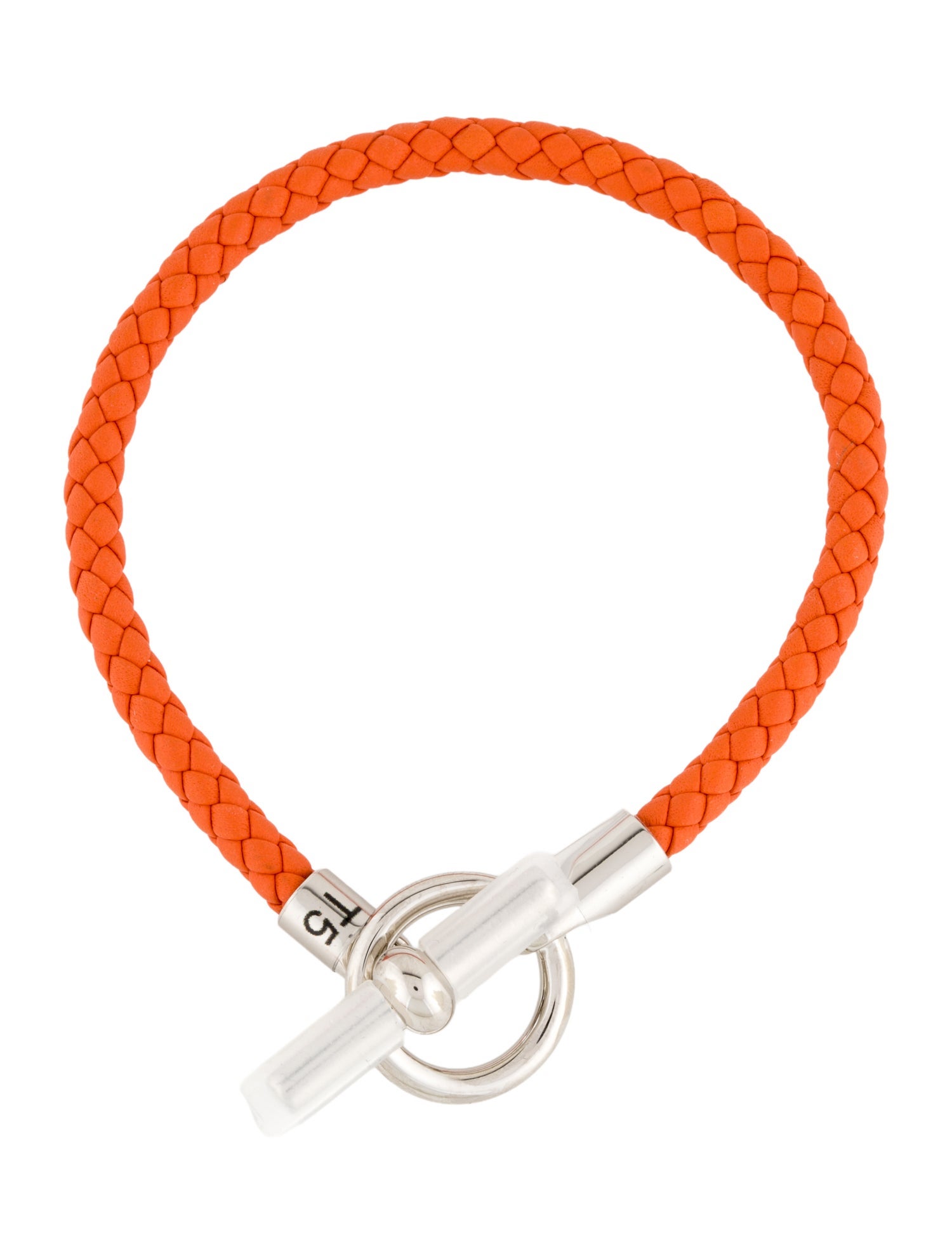 Hermès Leather Braided Glenan H Bracelet