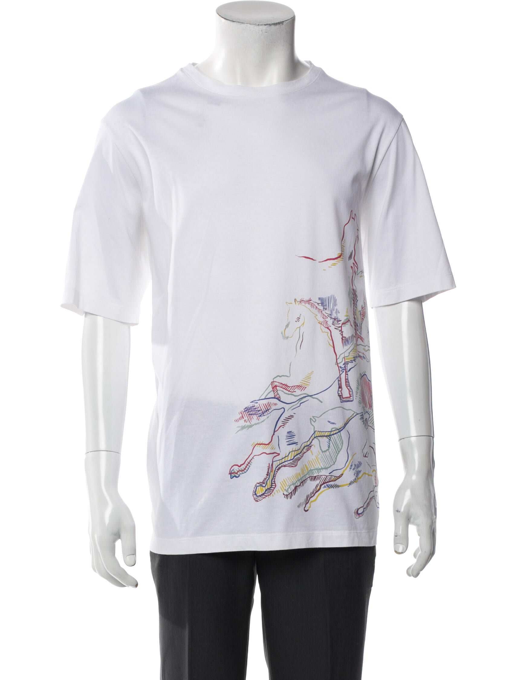 Hermès Graphic Print Crew Neck T-Shirt