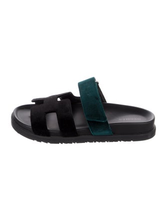 Hermès Chypre Velvet Slides