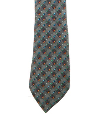 Hermès Patterned Silk Tie