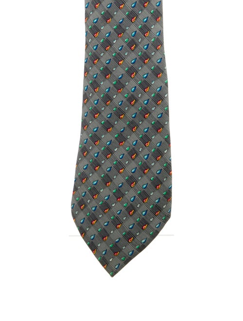 Hermès Patterned Silk Tie