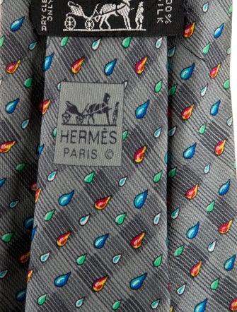 Hermès Patterned Silk Tie