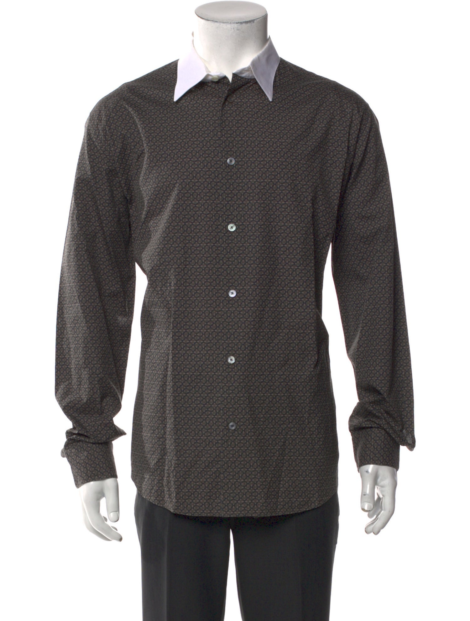 Hermès Printed Long Sleeve Shirt