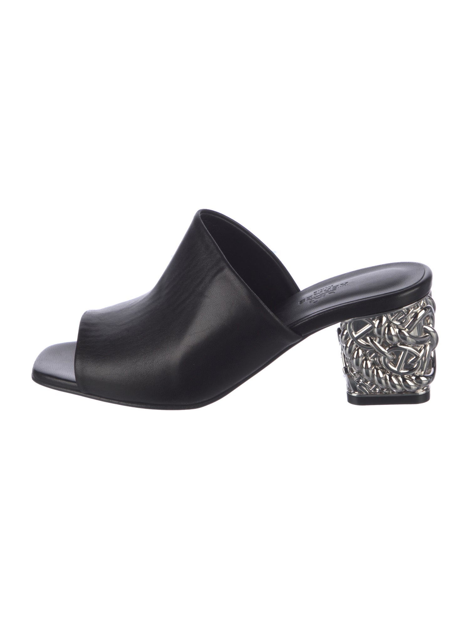 Hermès Glossy 60 Leather Slides