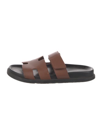 Hermès Chypre Leather Slides