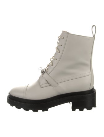 Hermès Funk Leather Combat Boots