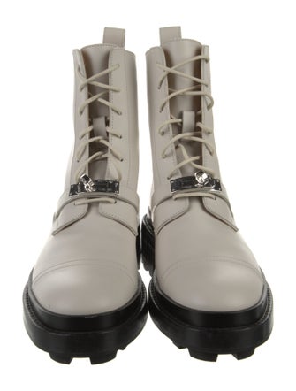 Hermès Funk Leather Combat Boots
