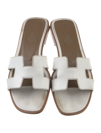 Hermès Oran Leather Slides