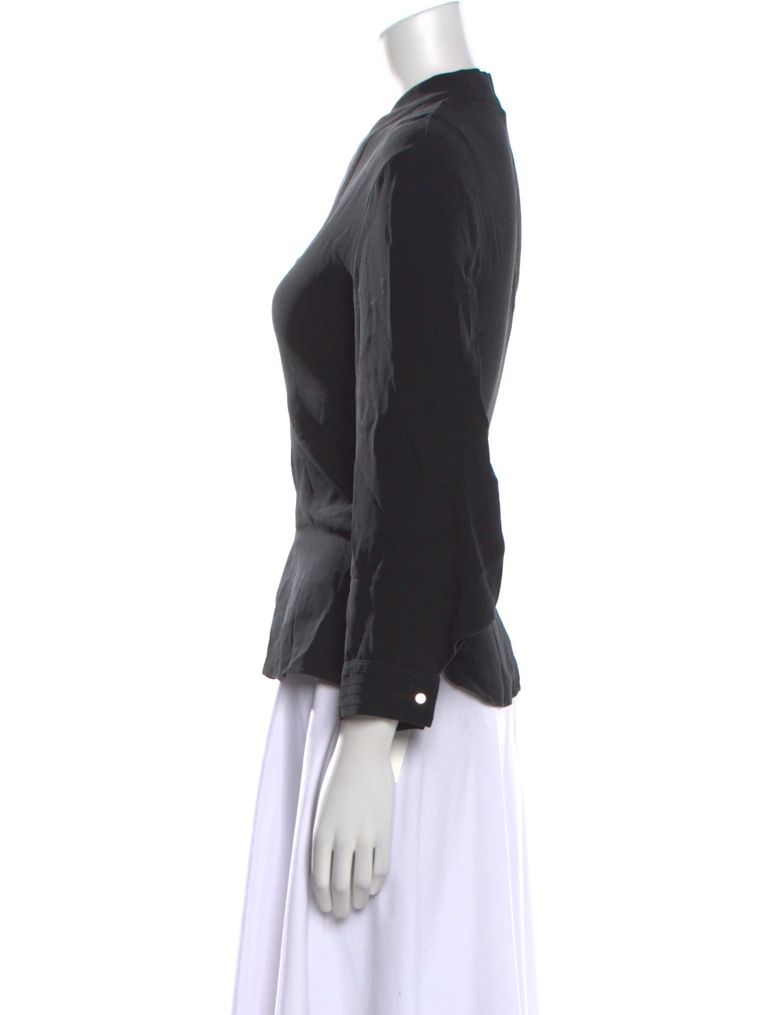 Hermès Silk V-Neck Top