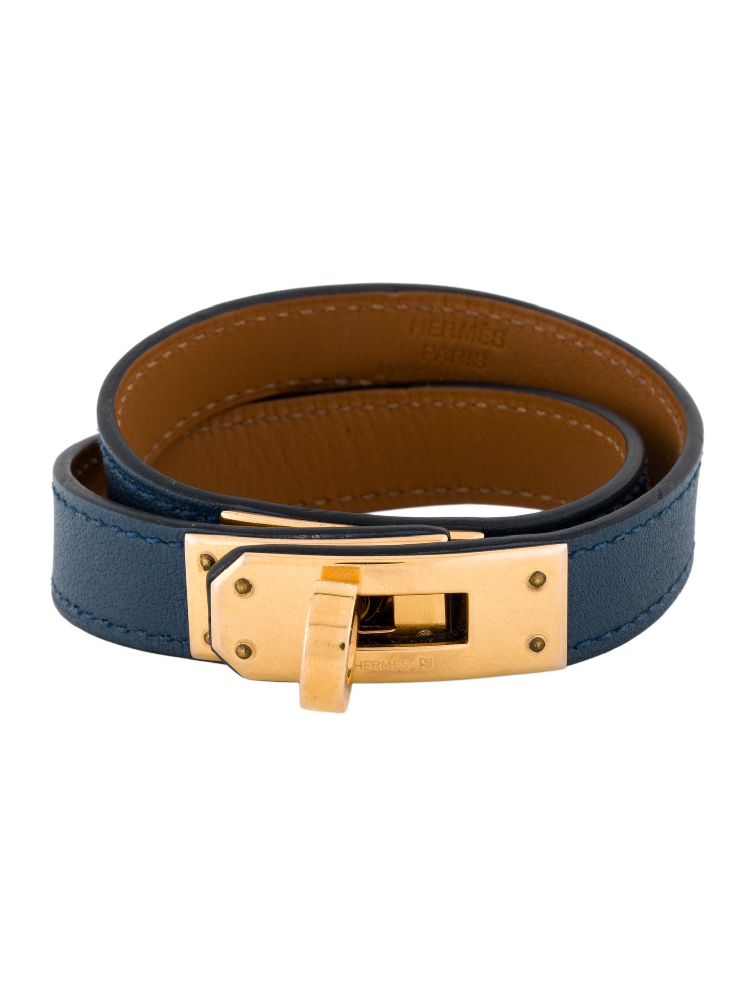 Hermès Leather Kelly Double Tour Bracelet