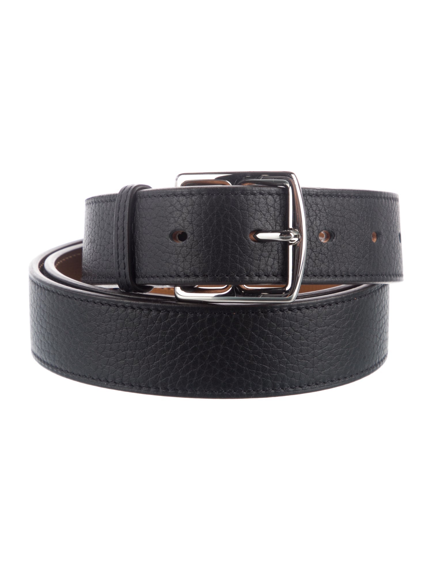 Chrome Hearts Leather Belt Strap - Black Belts, Accessories