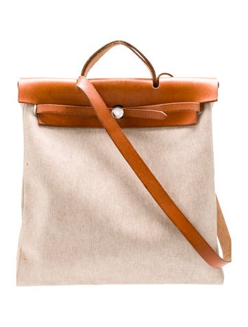 Hermès Handle Bags Toile H Herbag GM