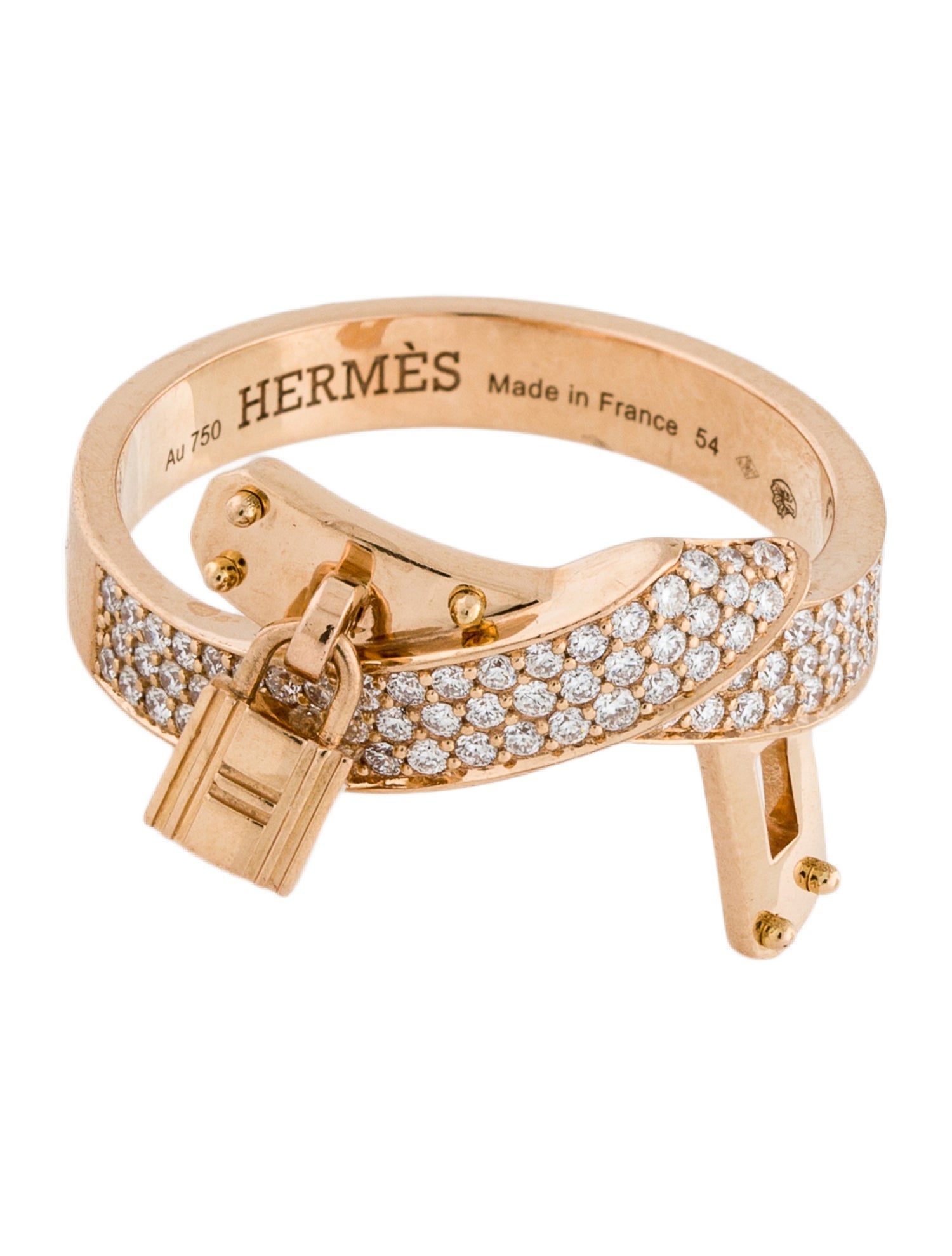 Hermès 18K Diamond Kelly Gavroche Cocktail Ring