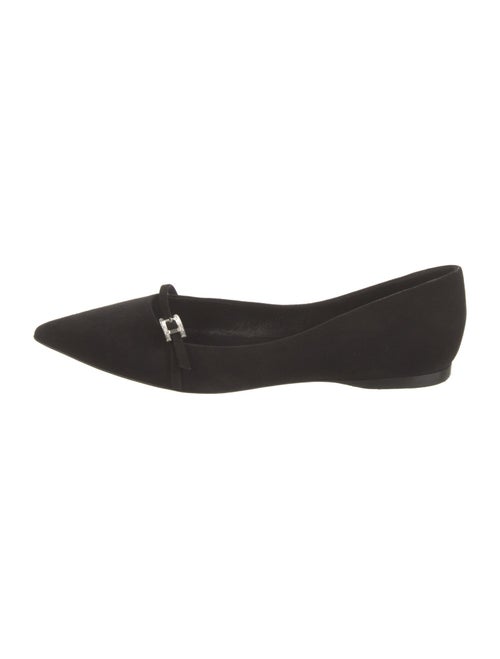 Hermès Suede Crystal Embellishments Flats