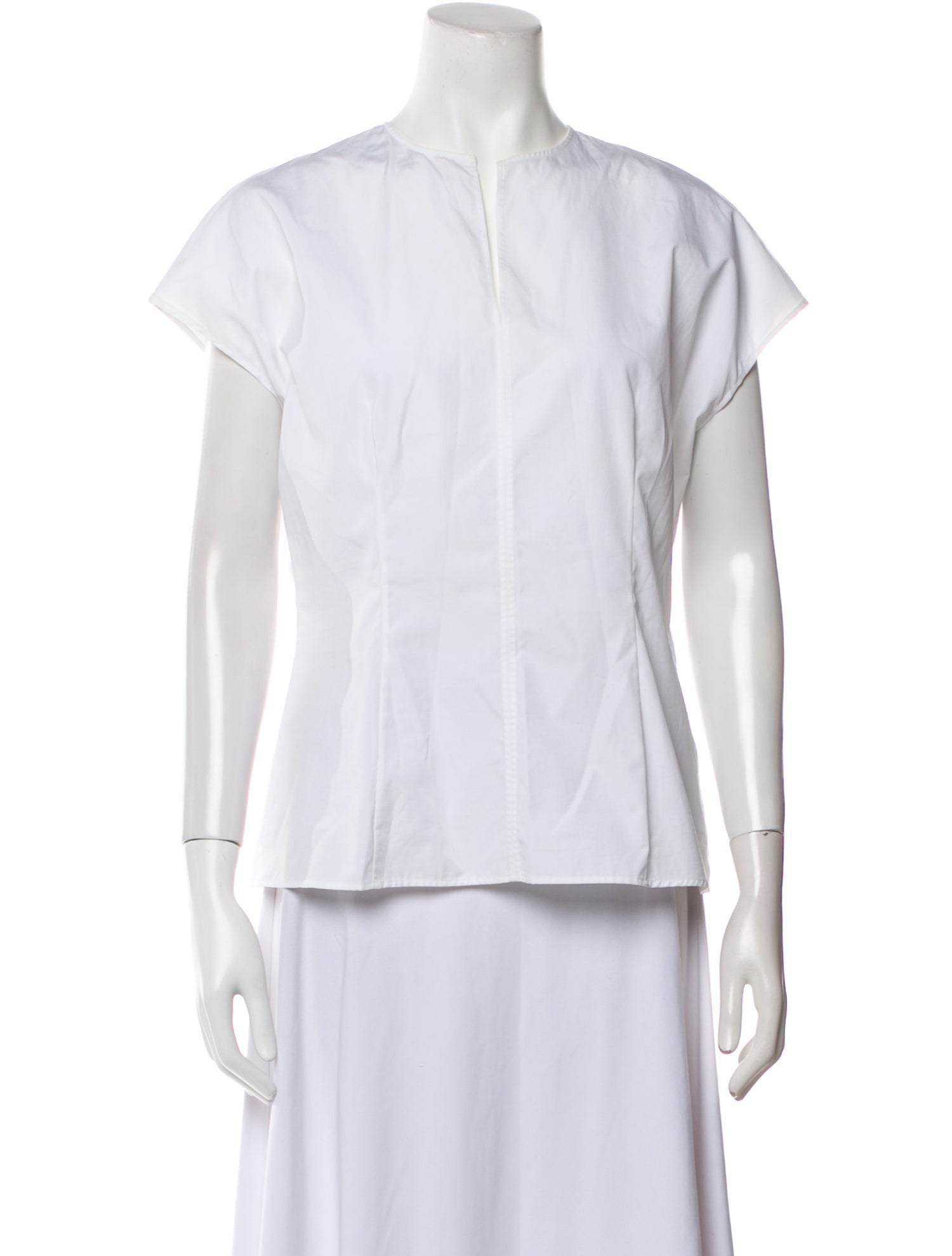 Hermès V-Neck Short Sleeve Blouse