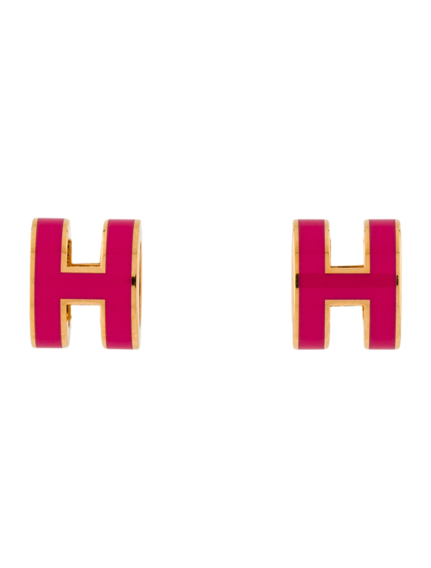 Hermès Enamel Mini Pop-H Stud Earrings