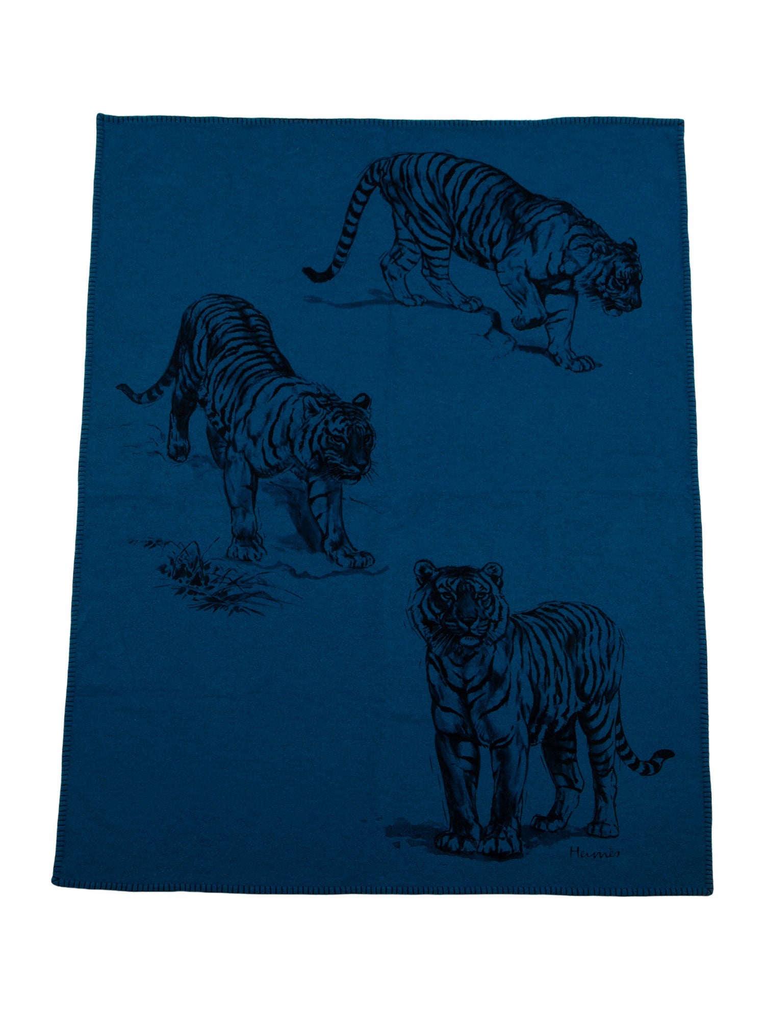 Hermès Croquis de Tigre Cashmere Throw Blanket