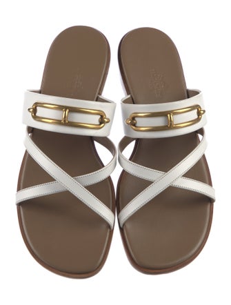 Hermès Claire Leather Slides
