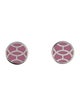 Hermès Enamel Round Stud Earrings