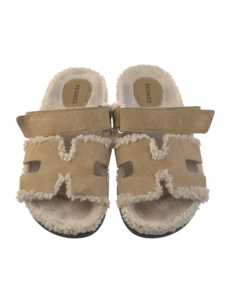 Hermès Chypre Suede Slides