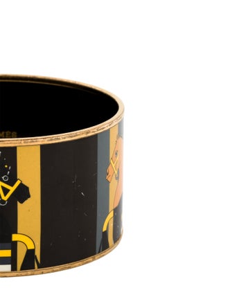 Hermès Enamel Extra Wide Bangle Bracelet