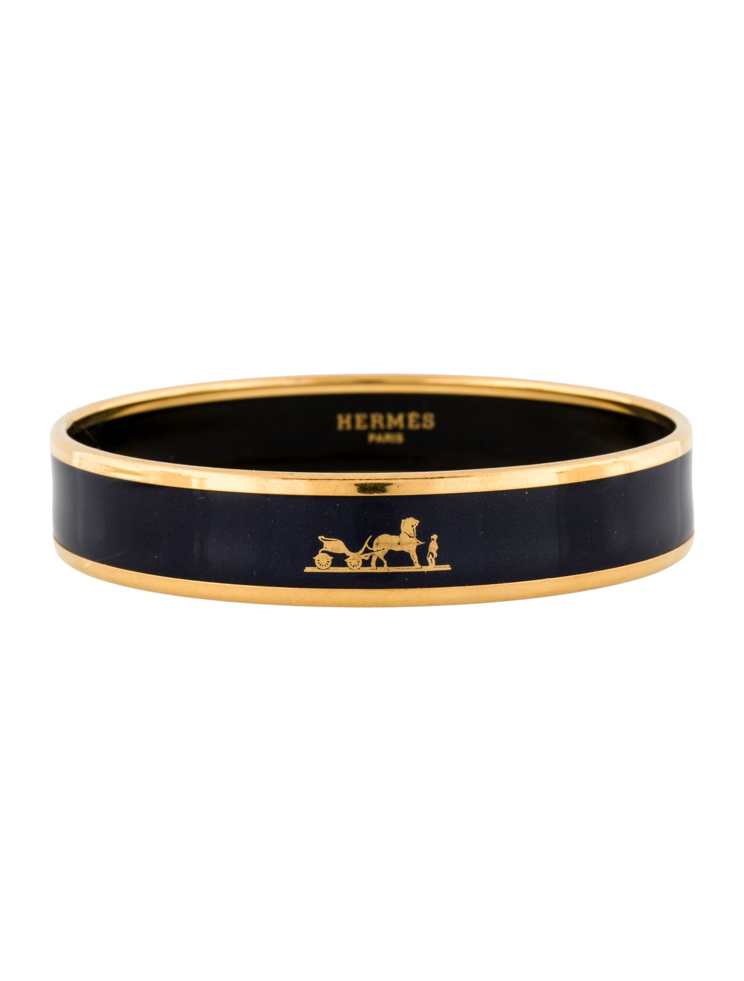 Hermès Calèche Enamel Bangle Bracelet