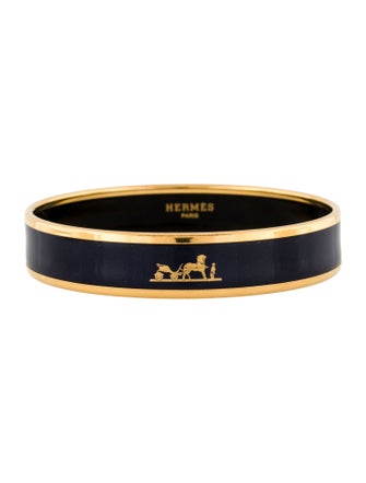 Hermès Calèche Enamel Bangle Bracelet