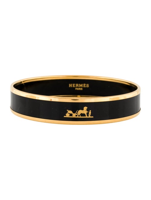Hermès Calèche Enamel Bangle Bracelet