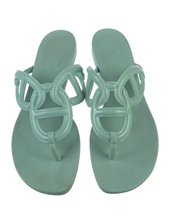 Hermès Egerie Chaîne d'Ancre Insignia Flip Flops