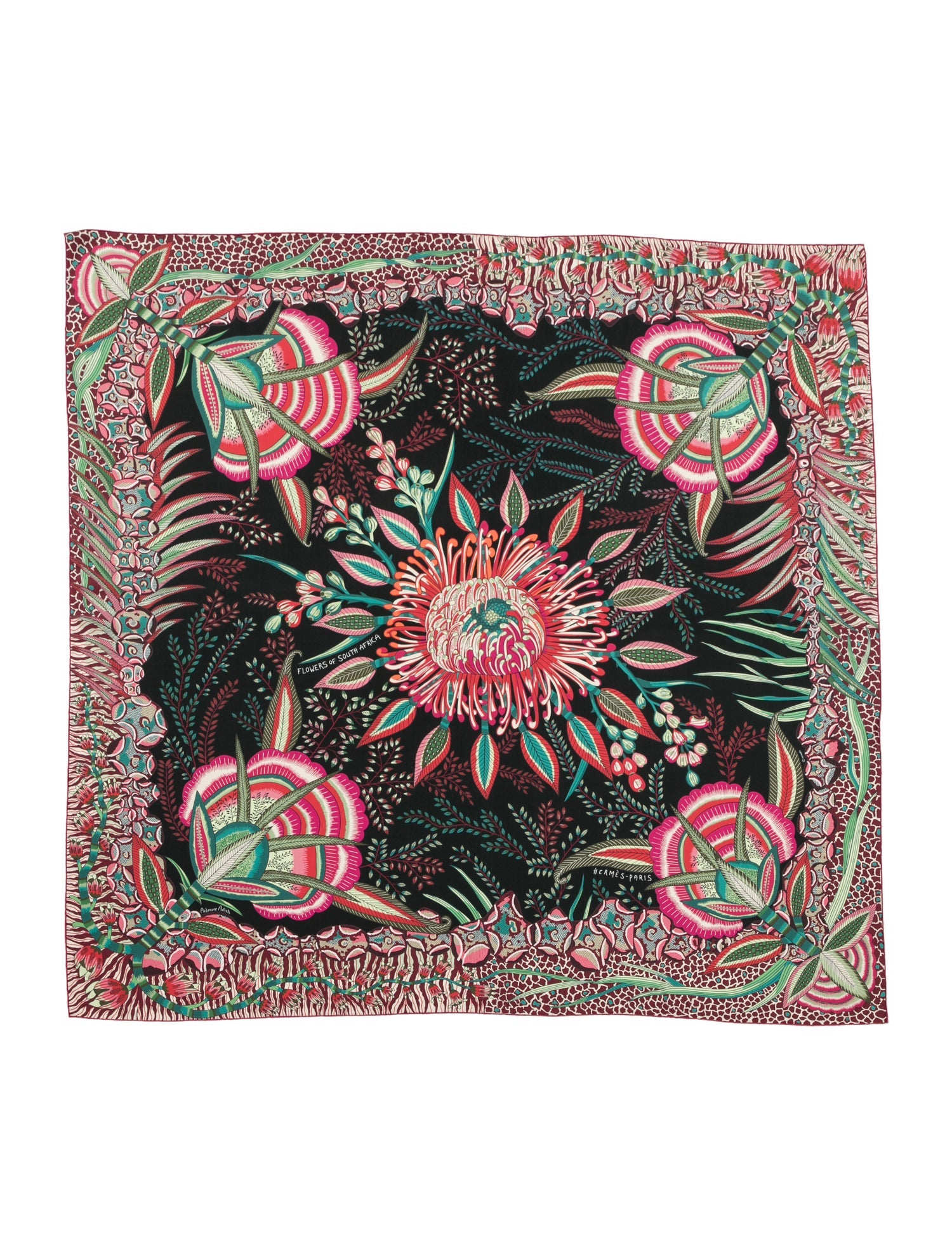 Hermès Flowers of South Africa Silk Shawl