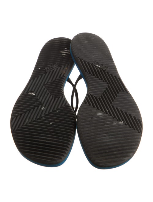 Hermès Kala Nera Chaîne d'Ancre Insignia Flip Flops