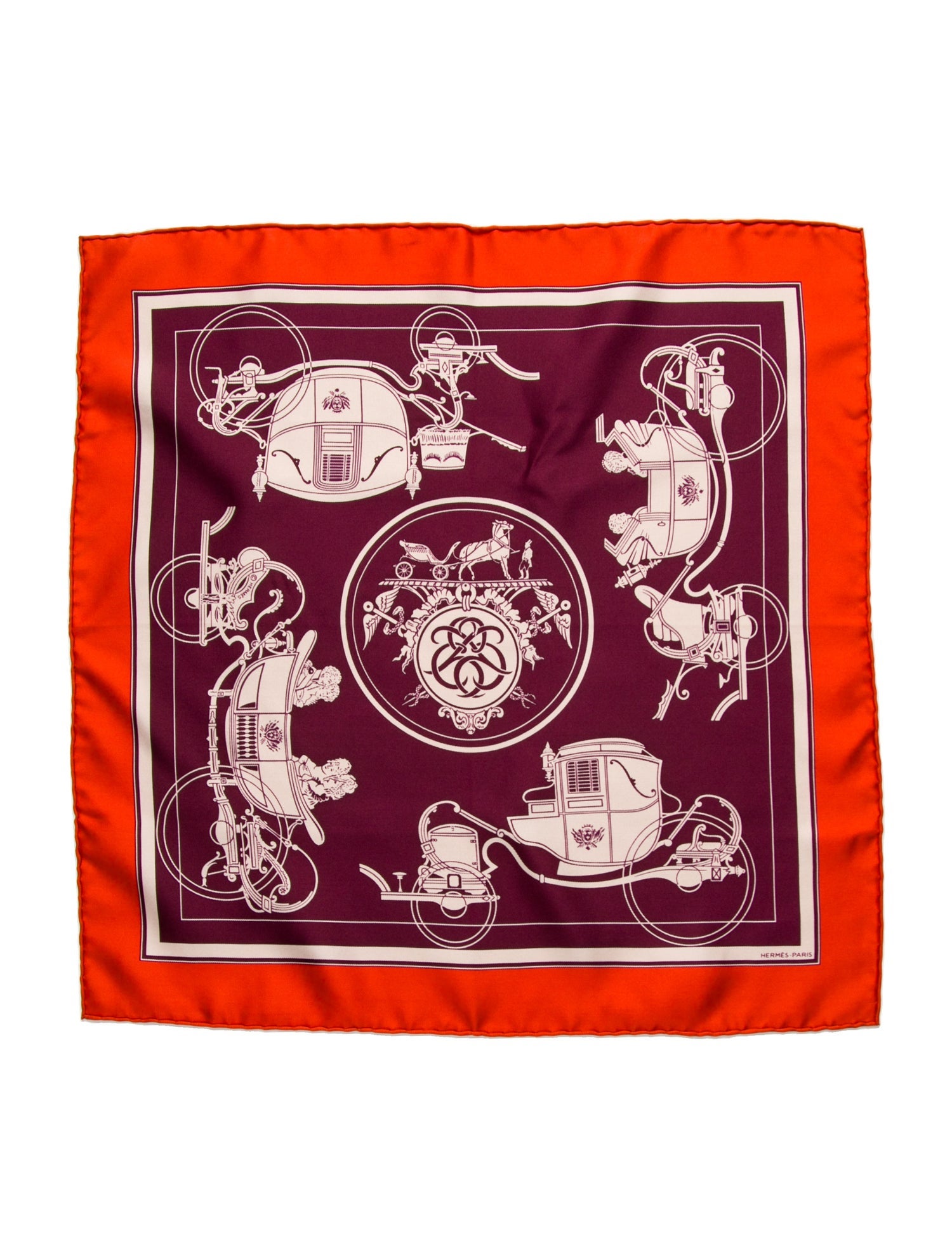 Hermès Ex-Libris Silk Pocket Square
