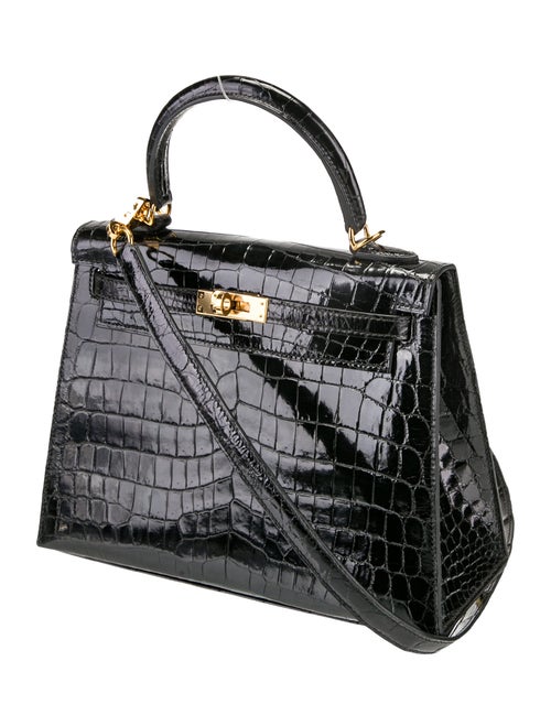 Hermès Shiny Niloticus Crocodile Kelly II Sellier 25