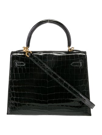 Hermès Shiny Niloticus Crocodile Kelly II Sellier 25