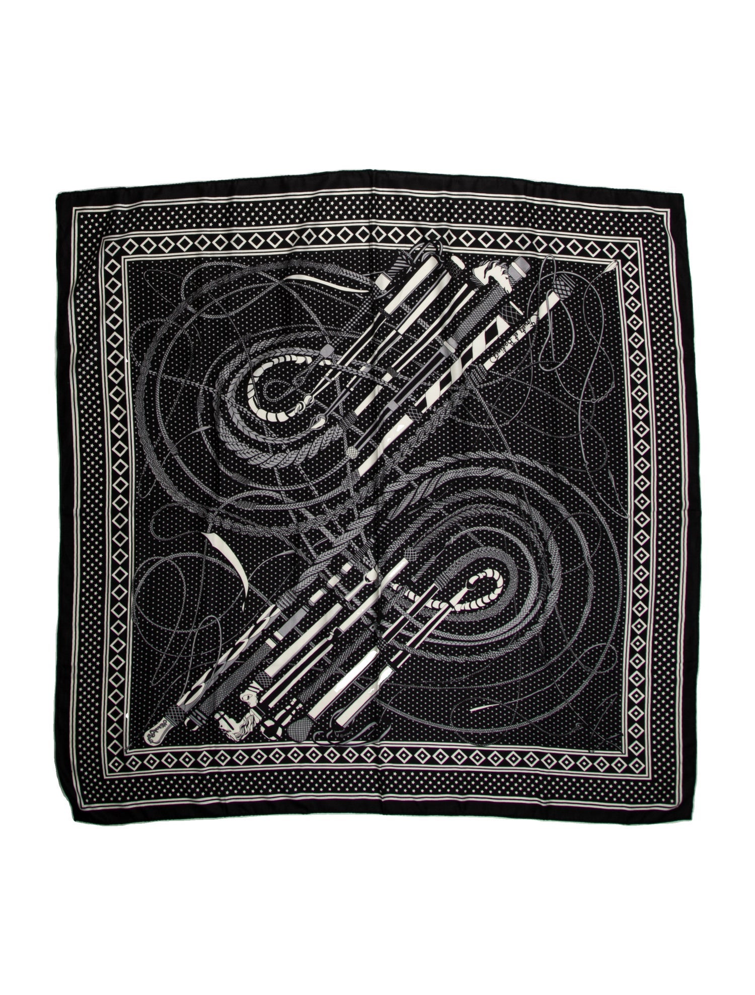 Hermès Fouets et Badines Cashmere Shawl